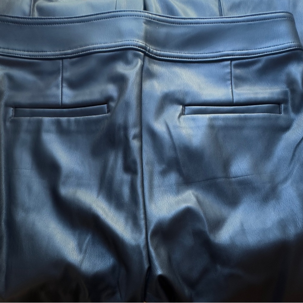 LOFT Black Faux Leather Pants - Picture 4 of 5
